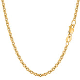 14k Yellow Gold Forsantina Chain Necklace, 3.1mm fine designer jewelry for men and women